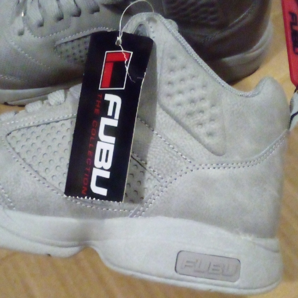 FUBU Zone Men's Gray High-Top Sneakers New With Tags - Picture 3 of 10
